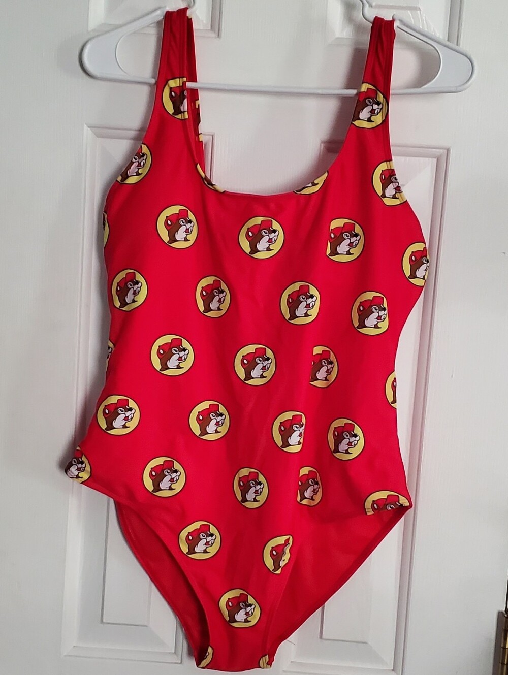 Buc-ees Red One Pieces Swimsuit. Medium.